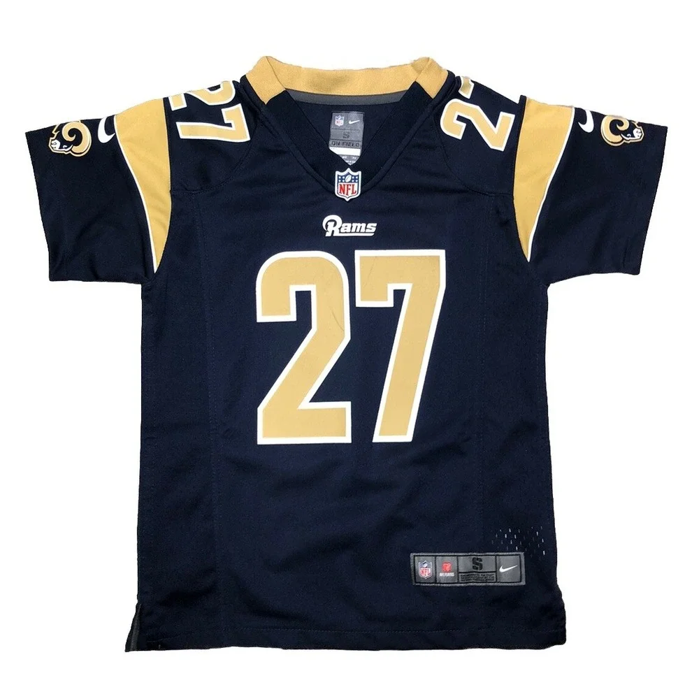 Nike NFL Los Angeles Rams Jersey #27 Quintin Mikell Kids Youth S 8 Navy